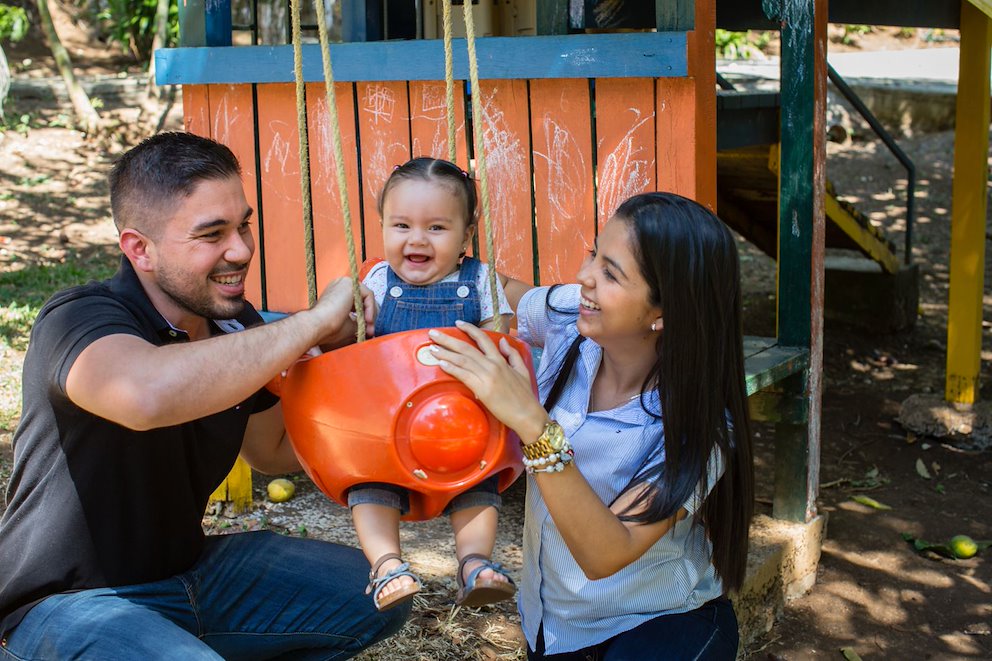 couple and baby