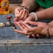 washing hands
